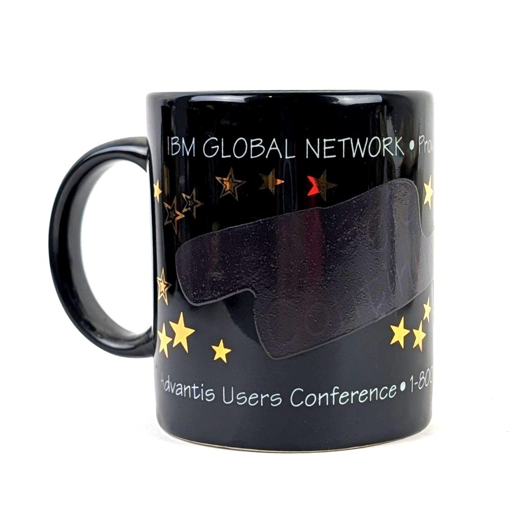 Vintage 1995 IBM Global Network Advantis Users Conference San Diego Reveal Mug